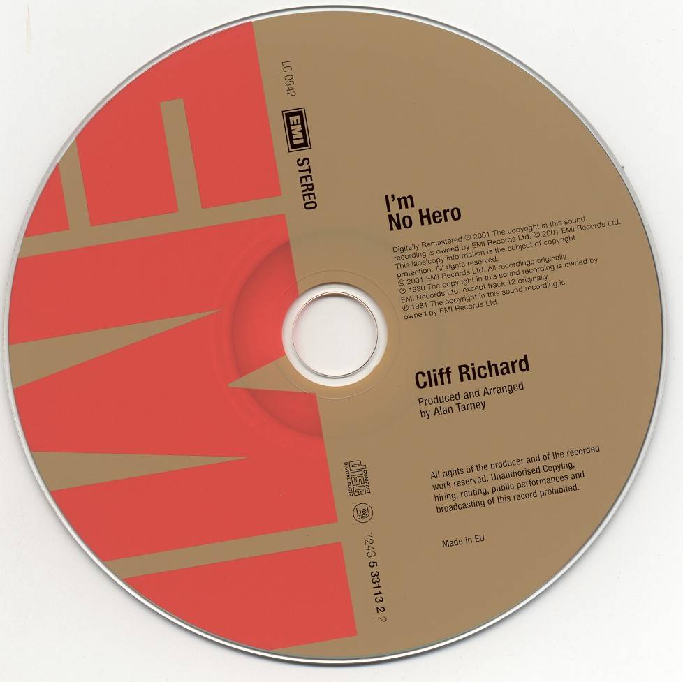 Cliff Richard Im No Hero : CD